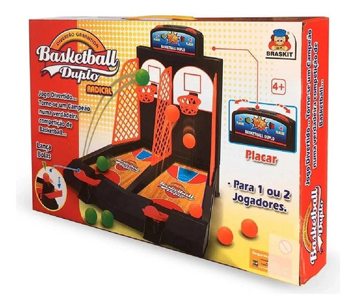 Jogo Basquete Brinquedo Basketball Duplo 0702 - Braskit 1