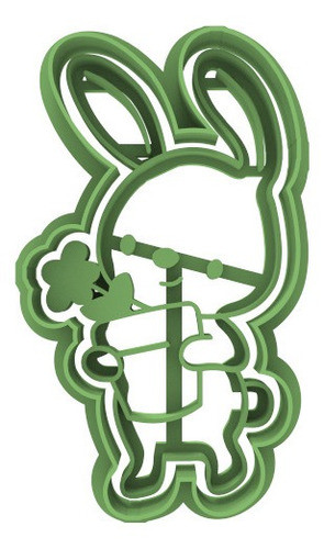 2379 Conejo Con Maceta Pascuas Cortante Para Galletas 0