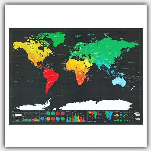 Mapa Raspa Edición De Luxe Mapamundi Turistas Viajeros 1