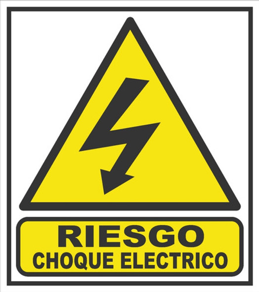 Cartel Riesgo Choque Eléctrico 22x28 Cm Alto Impacto 0 Cartel Riesgo Choque Eléctrico 22x28 Cm Alto Impacto 0