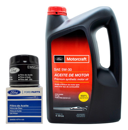 Kit Aceite Sinté. Motorcraft 5w30 + Filtro Aceite Ford Ka 0