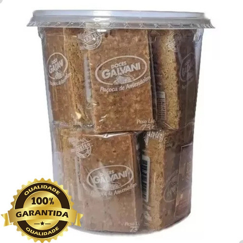 Paçoca Gibi Doce Amendoim Galvani Caixa 04 Potes Total 80un 0