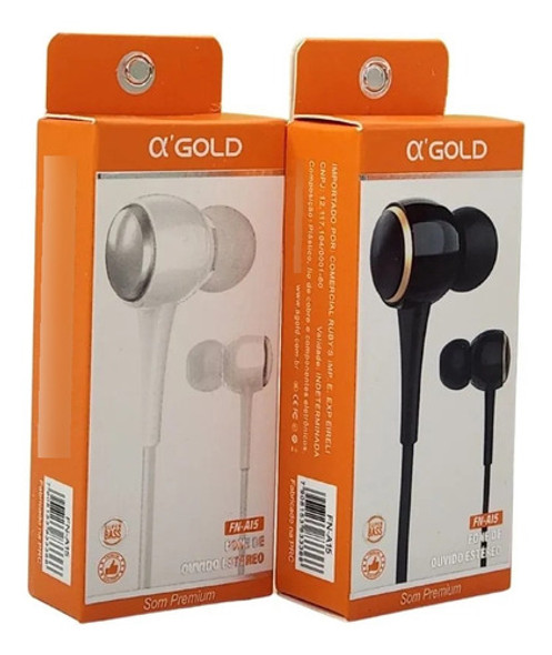 Fone De Ouvido Com Fio Da A'gold Fna15 0