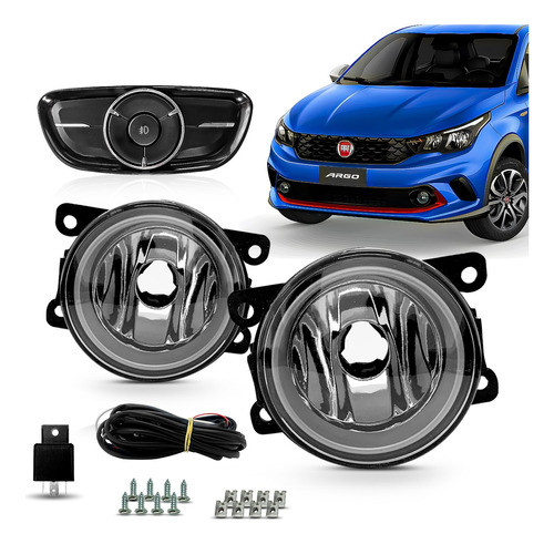 Kit Farol Milha Argo Cronos 2017 18 A 22 2023 Botão Original 0