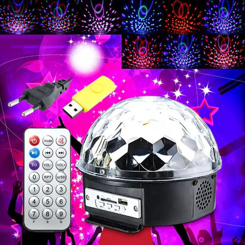 Bola Luz Led Efecto Discoteca Control C/bluetooth + Pendrive 1