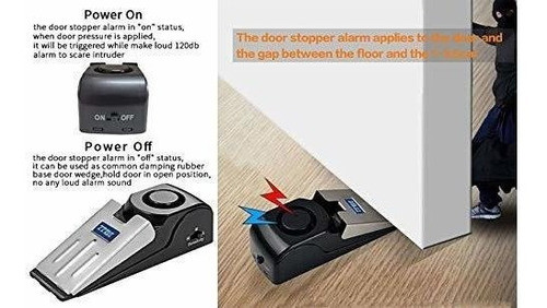 3 Alarmas Portatiles Tope De Puerta Con Sonido Zzrui 1