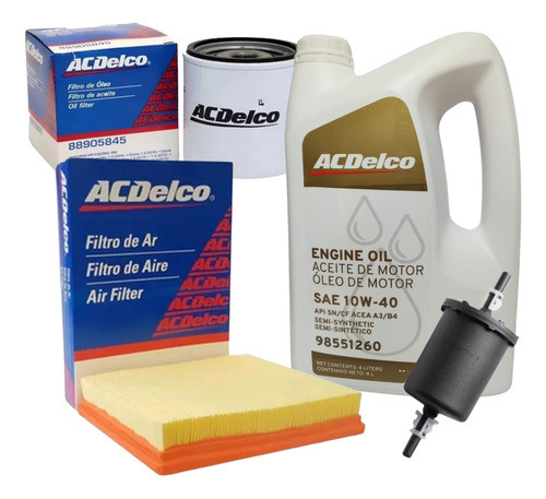 Kit Filtros + Aceite Acdelco Semi Chevrolet Corsa Ii Meriva 0