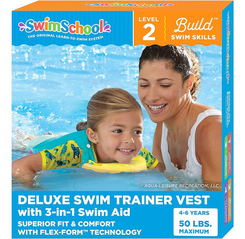 Swimschool Swim Trainer Vest Easy On & Off Kids Tamaños De C 0