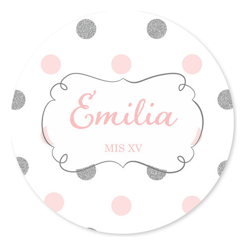 Kit Imprimible Rosa Blanco Glitter Plata Plateado Candy Bar 0