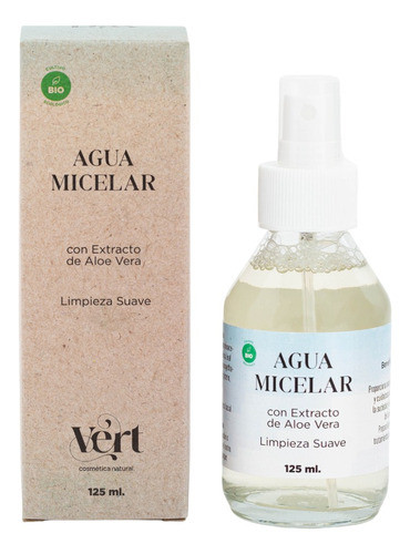 Agua Micelar Natural Organica Puro Desmaquillante Vert 125ml 0