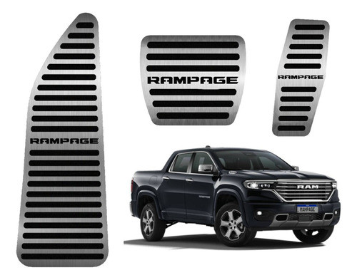 Kit Descanso De Pé Pedaleira Inox Ram Rampage 0