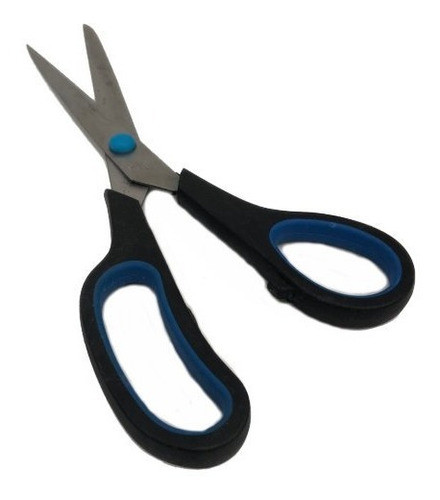 Tijera Grande De Acero  23cm  Negro Con Rojo 0