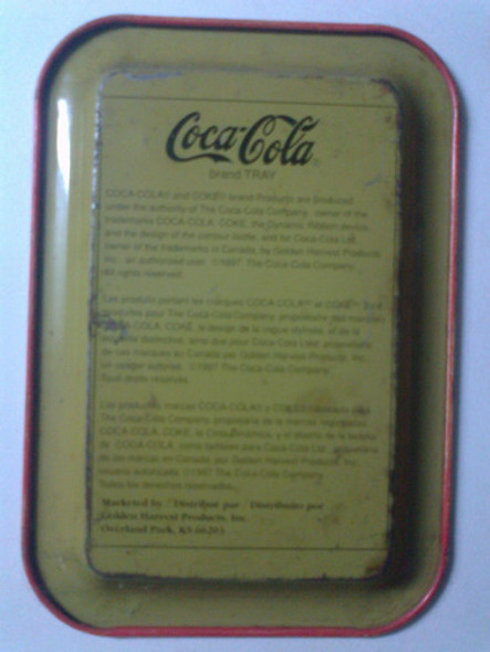 Coca Cola,bandeja Chapa,norteamericana 1
