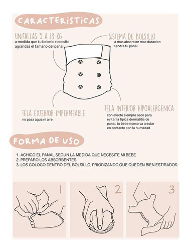 Pañal Ecologico Premium Sustentable Reutilizable Económico 1