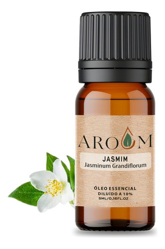 Óleo Essencial Jasmim - Diluido 10% 5 Ml - Aroom 0