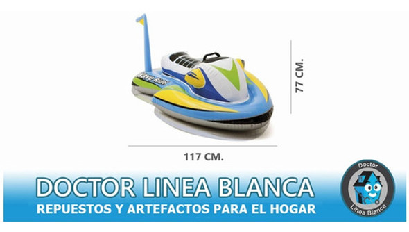 Flotador Inflable Intex Para Niño Moto De Agua + Chaleco 1