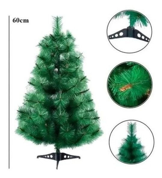 Árvore De Natal Pinheiro Pequena 60cm Verde A0206e 1