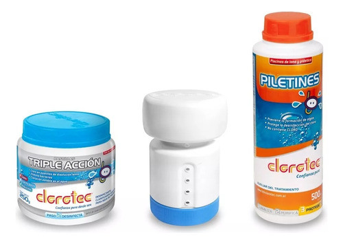 Kit Pequeñas Piscinas Boya Y Pastillas Para Piletas De Lona 0