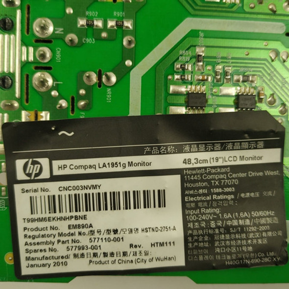 Placa Fonte+vídeo+flats Monitor Hp Compaq La1951g (2484) 1