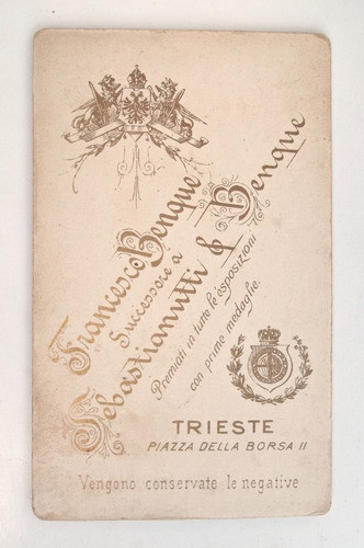 Fotografia Visit Portrait Francesco Benque Trieste 1900 Piaz 1