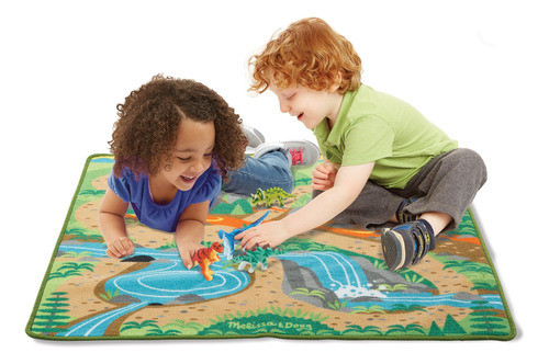 Melissa And Doug Alfombra De Dinosaurios Con 4 Figuras 0