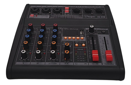 Consola Mixer  Parquer 3 Canales Phantom Power Kg-03m Cuota 1