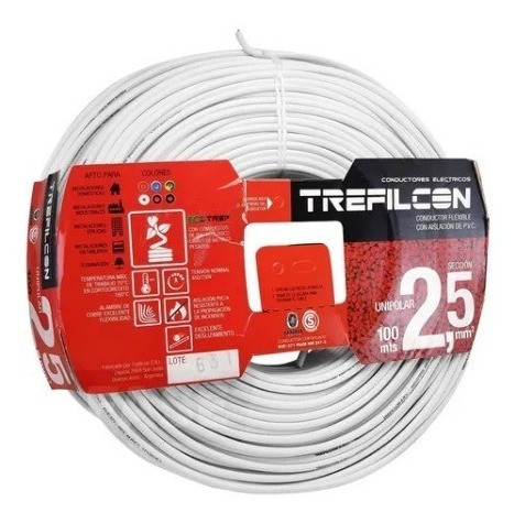 Cable Unipolar Trefilcon Blanco 2.5mm Normalizado 100 Mts 0