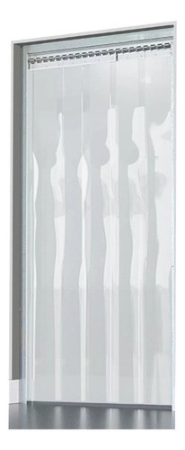 Cortina De Pvc Para Açougue - L 0,80 X A 2,10m Branco Opaco 0