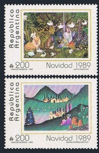 1989 Religión- Navidad- Pinturas - Argentina (sellos) Mint 0