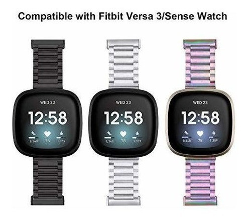 Malla Colorida Acero Para Reloj Fitbit Versa 3/fitbit Sense 1