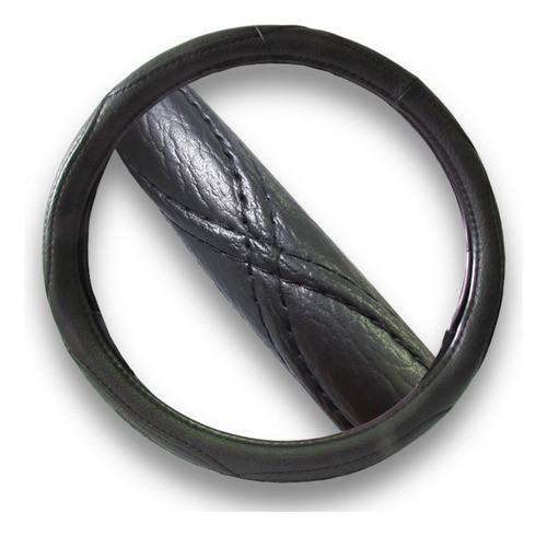 Funda Cubre Volante Para Auto Premium Cuero Negro 37 / 39 Cm 1
