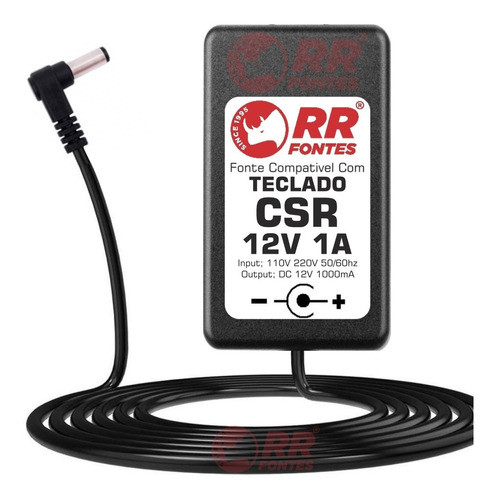 Fonte Carregador 12v Pra Teclado Eletronico Csr-2177 Csr2177 1