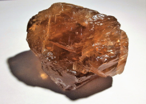 Pedra Fosforescente Calcita Espécime Mineral Âmbar 458 G 1