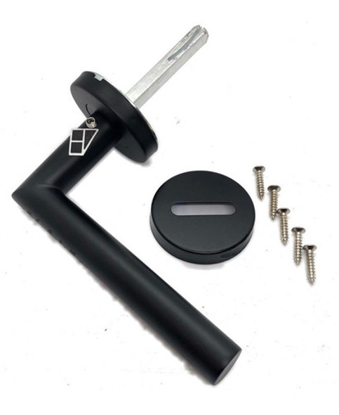 Manija Puerta Picaporte Acero Inox Toshi Simple Negra Mate 0