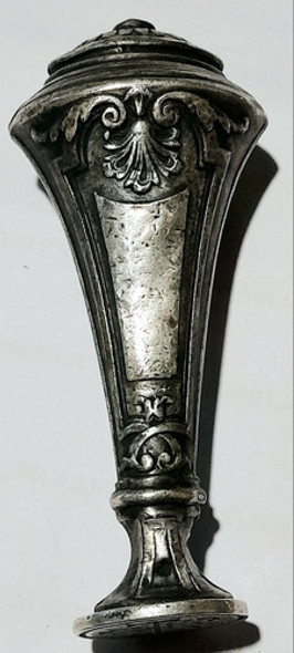 Antiguo Porta Sello De Lacre Plata Maciza 7.5 Cm. 0