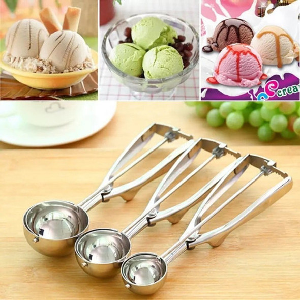 Cuchara Bochera P Bocha Helado Cupcake C/ Resorte Acero Inox 1