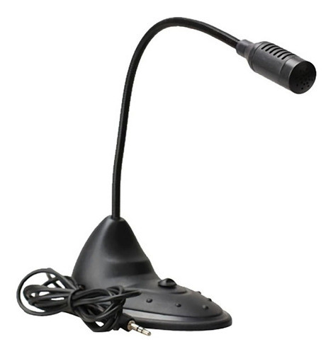 Microfono Computadora Pie Boton Silencio Jack 3.5 Mm 0