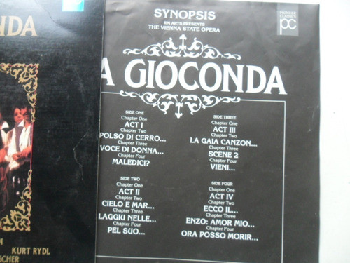 La Gioconda Opera Lirica Disco Laser Disc  No Es Vinilo O Lp 1