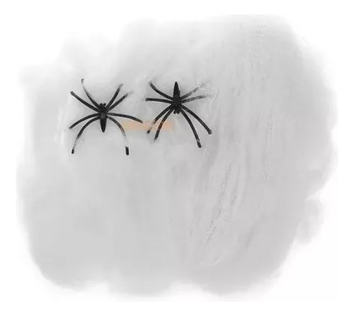 2 Teia Aranha Falsa Decoração Branca Halloween E Festas 0