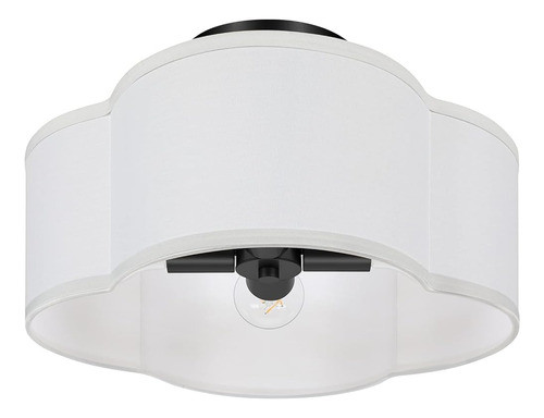 Lámpara De Techo De Montaje Semi Empotrado De 4 Luces, Negro 0