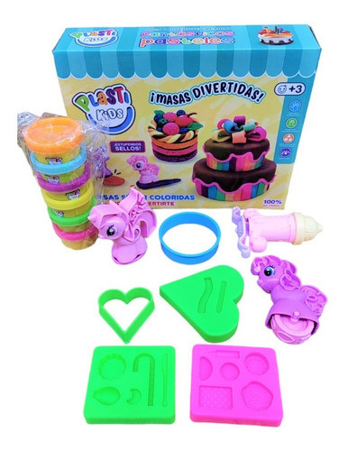Set De Masas Plasti Kids Pony C/accesorios Jeg 53449 0