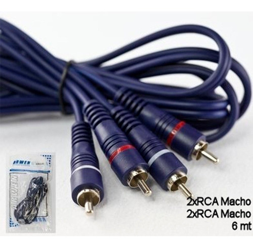 Cable Rca Audio 6 Metros Potencia / Woofer - Arwen 1