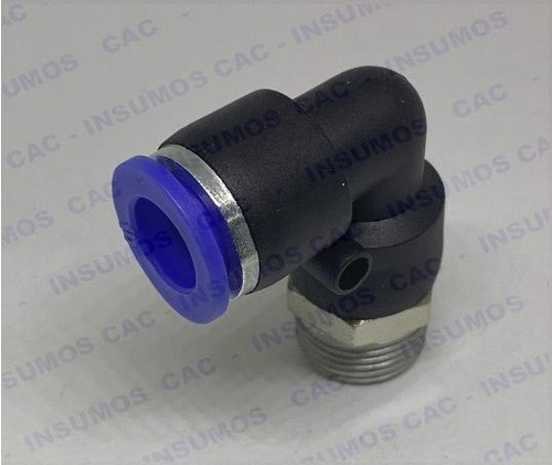 Conector Neumático Codo Rosca 1/8 Mang 10mm 064-025 0