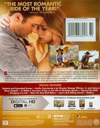 Blu-ray The Longest Ride / El Viaje Mas Largo 1