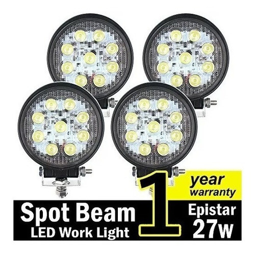 4 Reflectores 6 Led 12v 24v 18w  Camioneta Motorhome 1