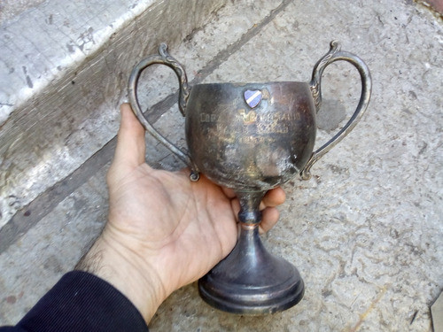 T-antigua Trofeo Escudo Enlozado Copa Aniversario 22,5 Alto 0