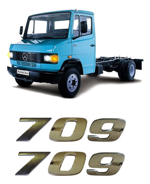 Par Emblema Caminhão Mb 709 Adesivo Cromado Lateral (2pç) 0 Par Emblema Caminhão Mb 709 Adesivo Cromado Lateral (2pç) 0