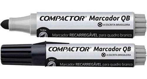 Kit 12 Uni Marcador Quadro Escolar Escritório Lousa Preto 1