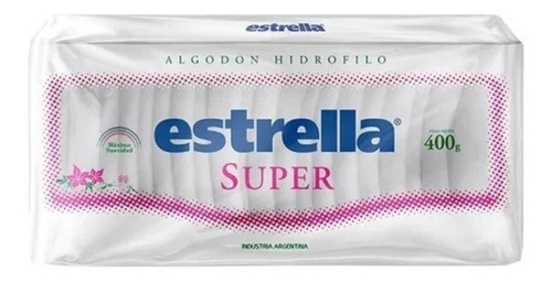 Algodón Hidrófilo Estrella Super 10 Packs X400 Grs C/u 0