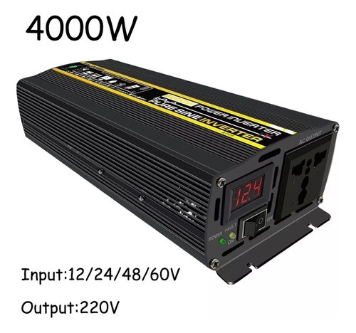 Inversor De Onda Senoidal Pura 220v 4000w 12v/24v/48v/60v 1